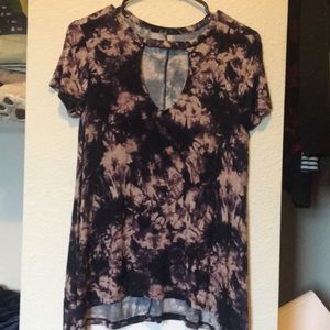 Print shirt with collar